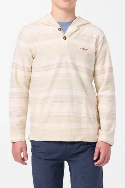 Boy's Bavaro Stripe Poncho Pullover Fleece