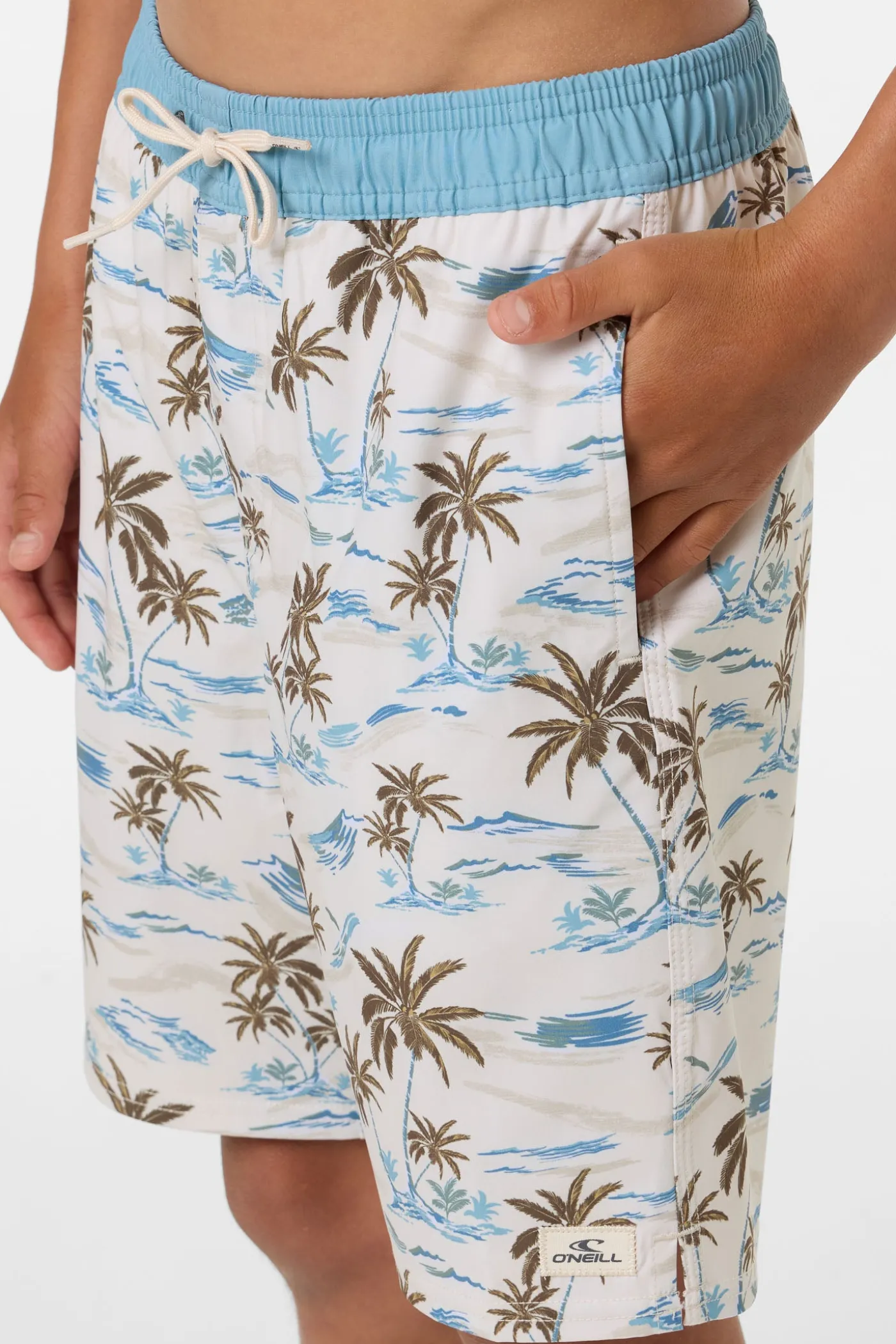 Boy's Hermosa Elastic Waist Lined 16" Swim Trunks