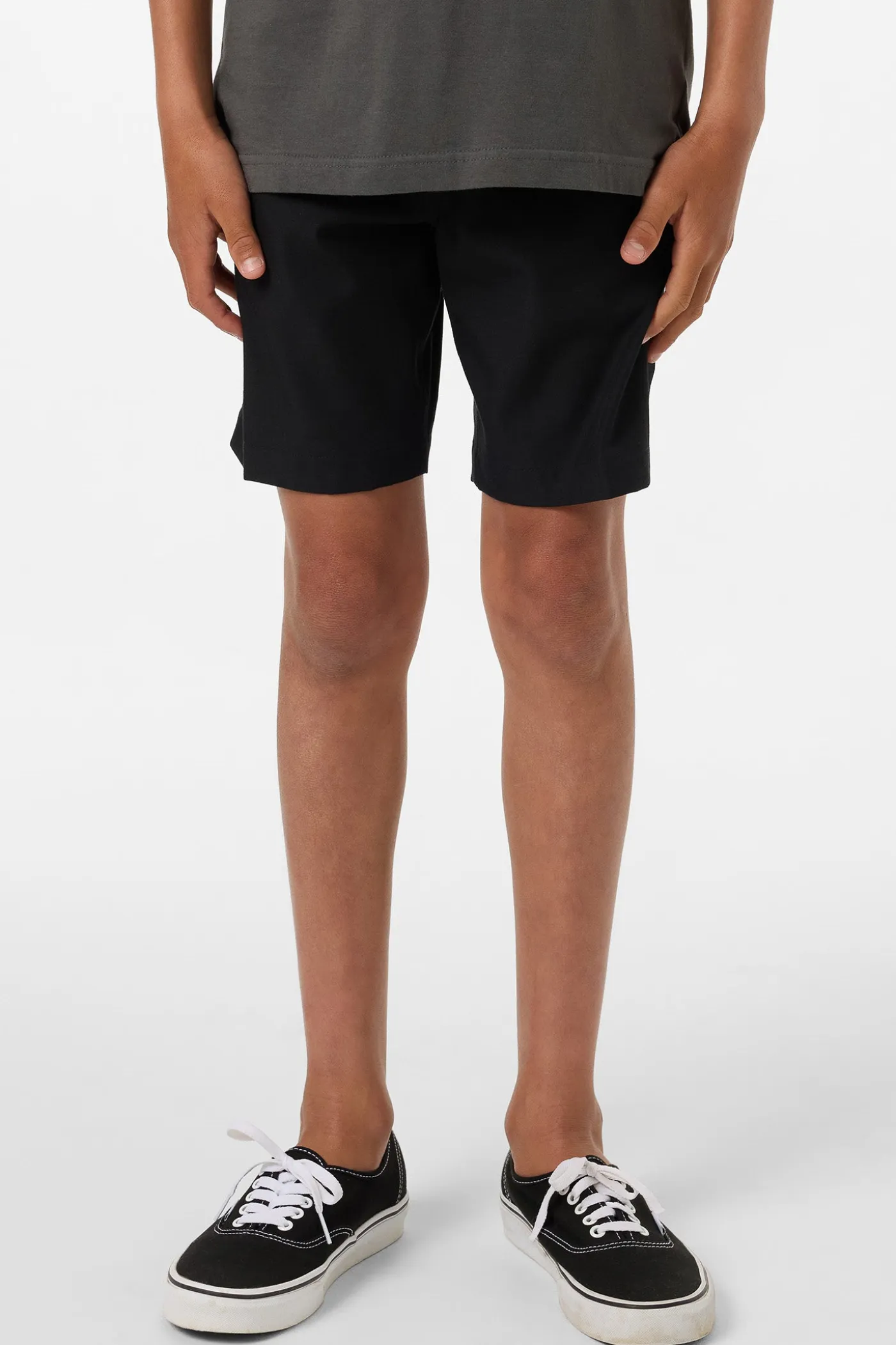 Boy's Reserve Light Check Elastic Waist 16" Hybrid Shorts