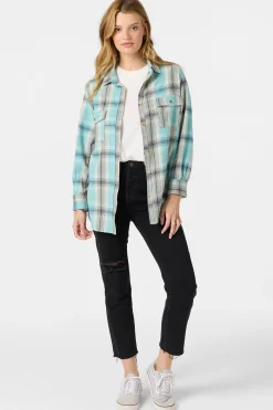 Brooks Flannel Long Sleeve Top