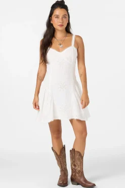 Conor Sunshine Eyelet Mini Dress