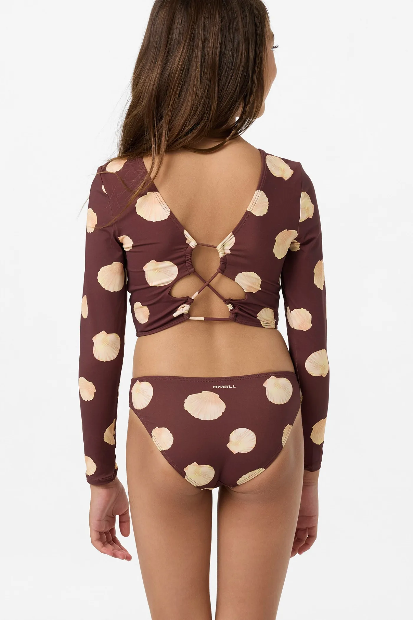 Girl's Camila Shell Long Sleeve Crop Top Set