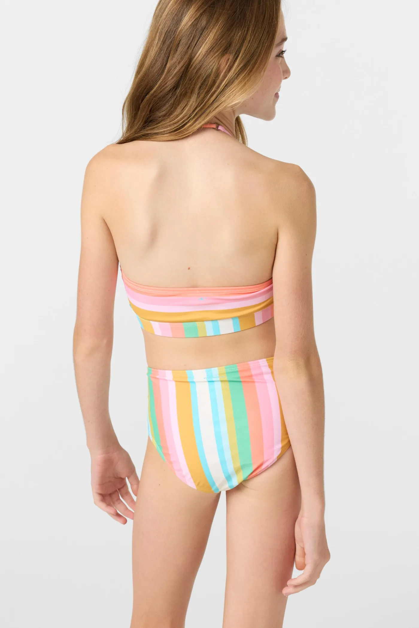 Girl's Low Tide Peekaboo High Neck Top Set