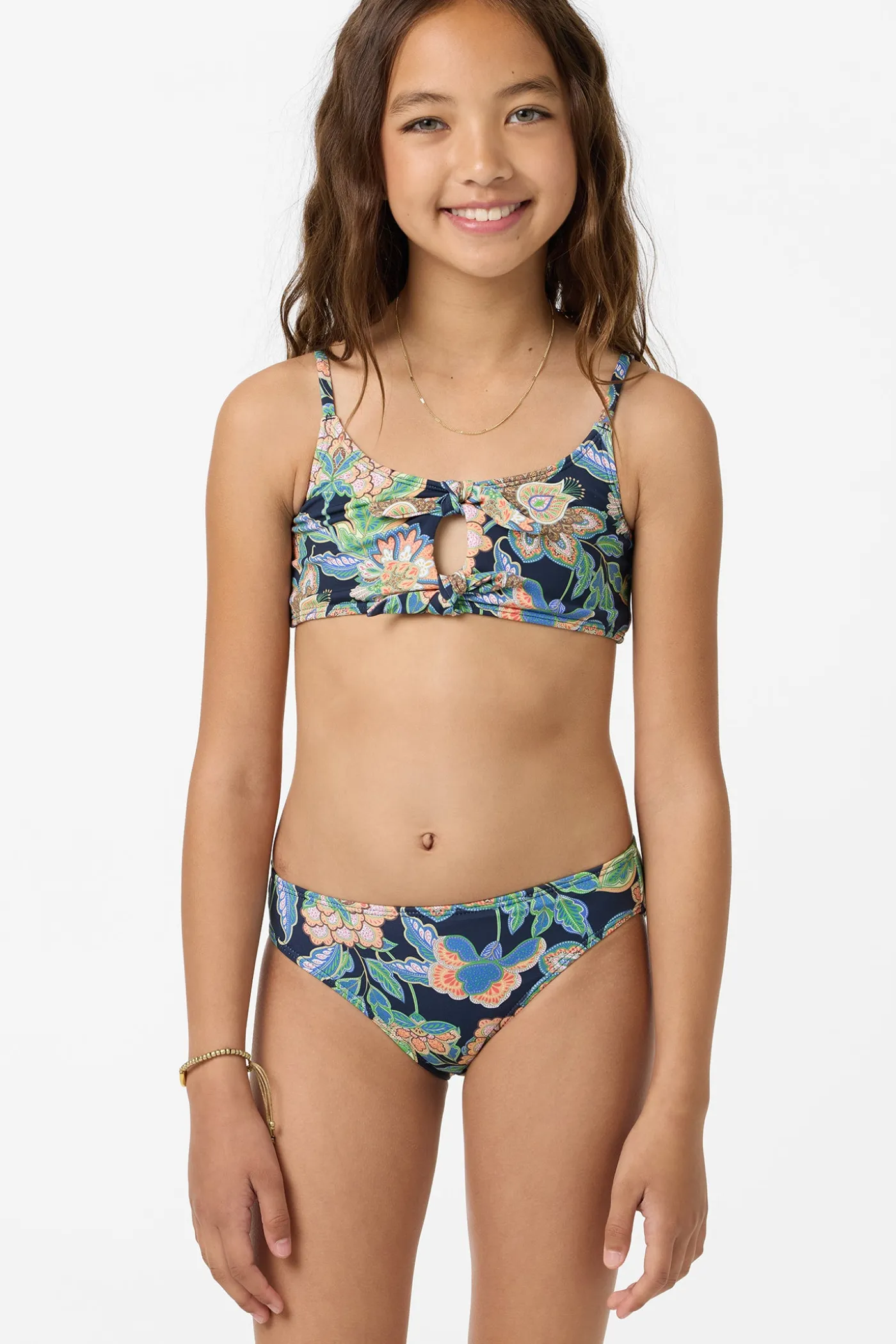 Girl's Mermaid Floral Hanky Swim Set