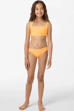 Girl's Shorebreak Rib Square Neck Swim Set