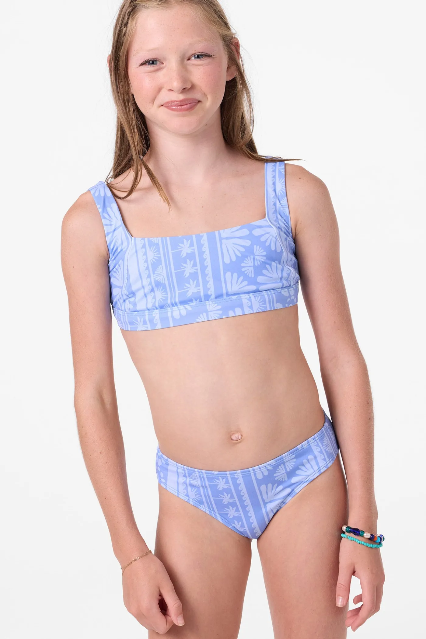 Girl's Surf Abstract Square Neck Set