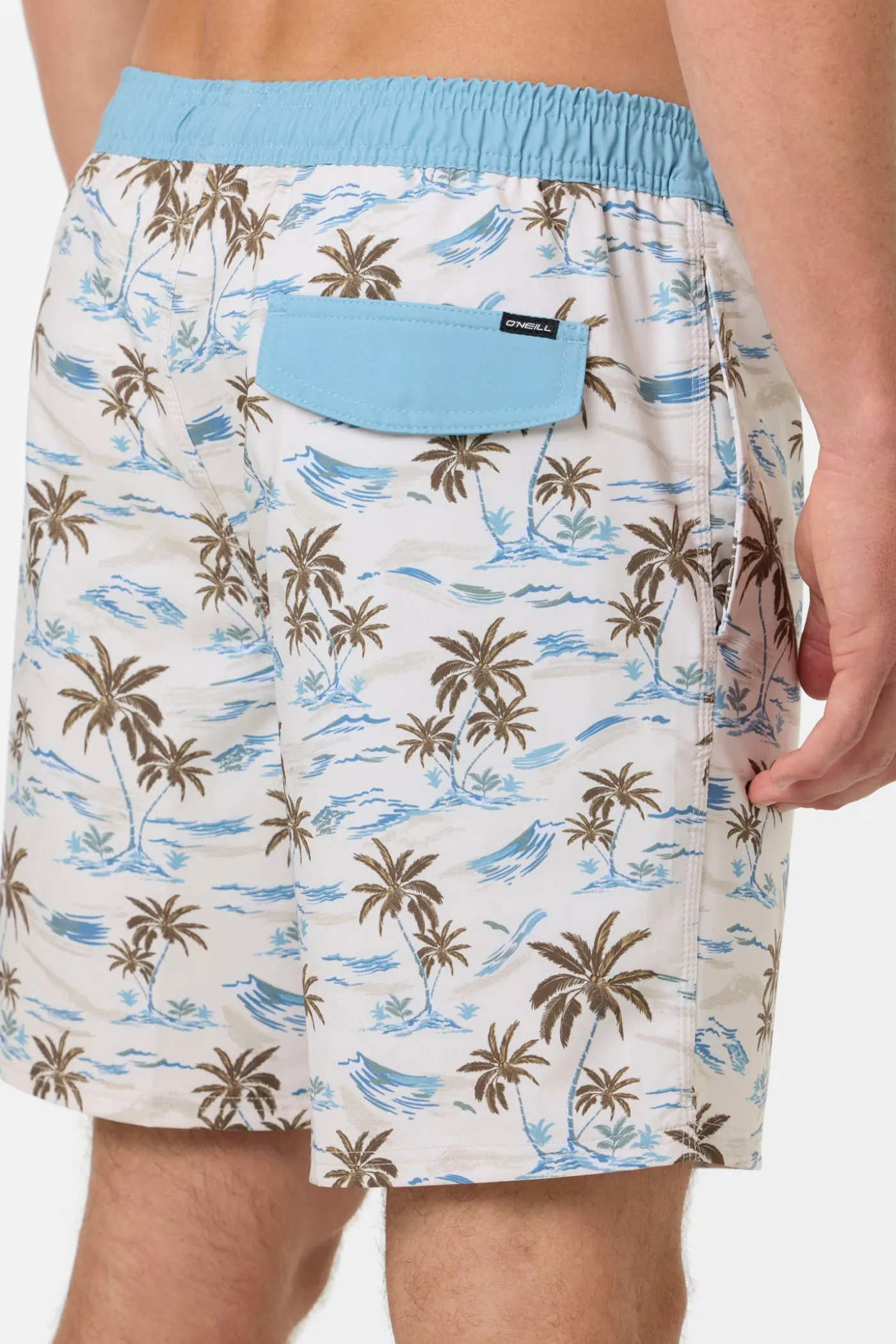 Hermosa Elastic Waist Lined 17" Swim Trunks