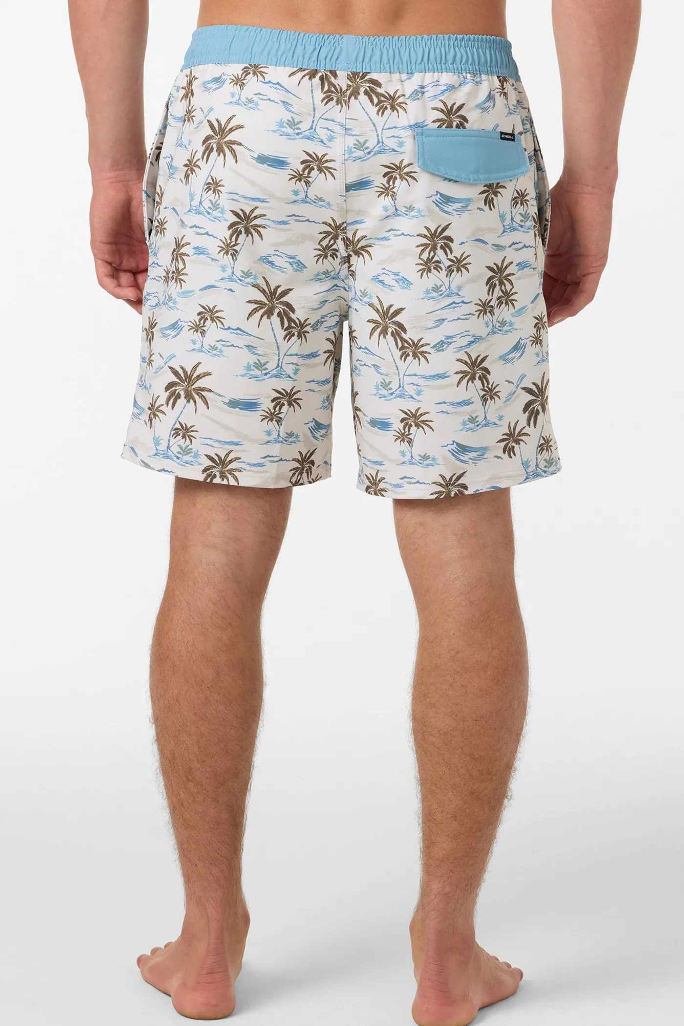 Hermosa Elastic Waist Lined 17" Swim Trunks
