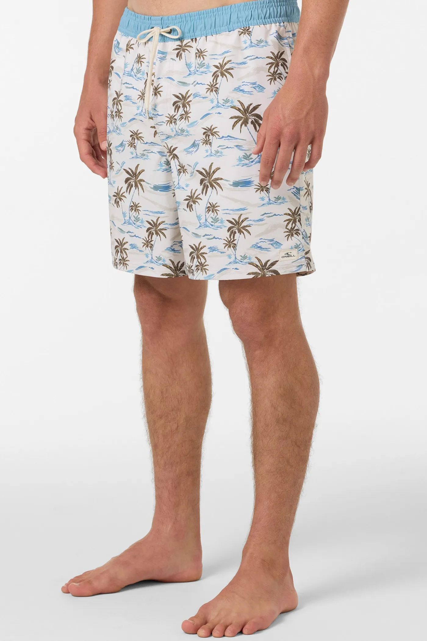 Hermosa Elastic Waist Lined 17" Swim Trunks