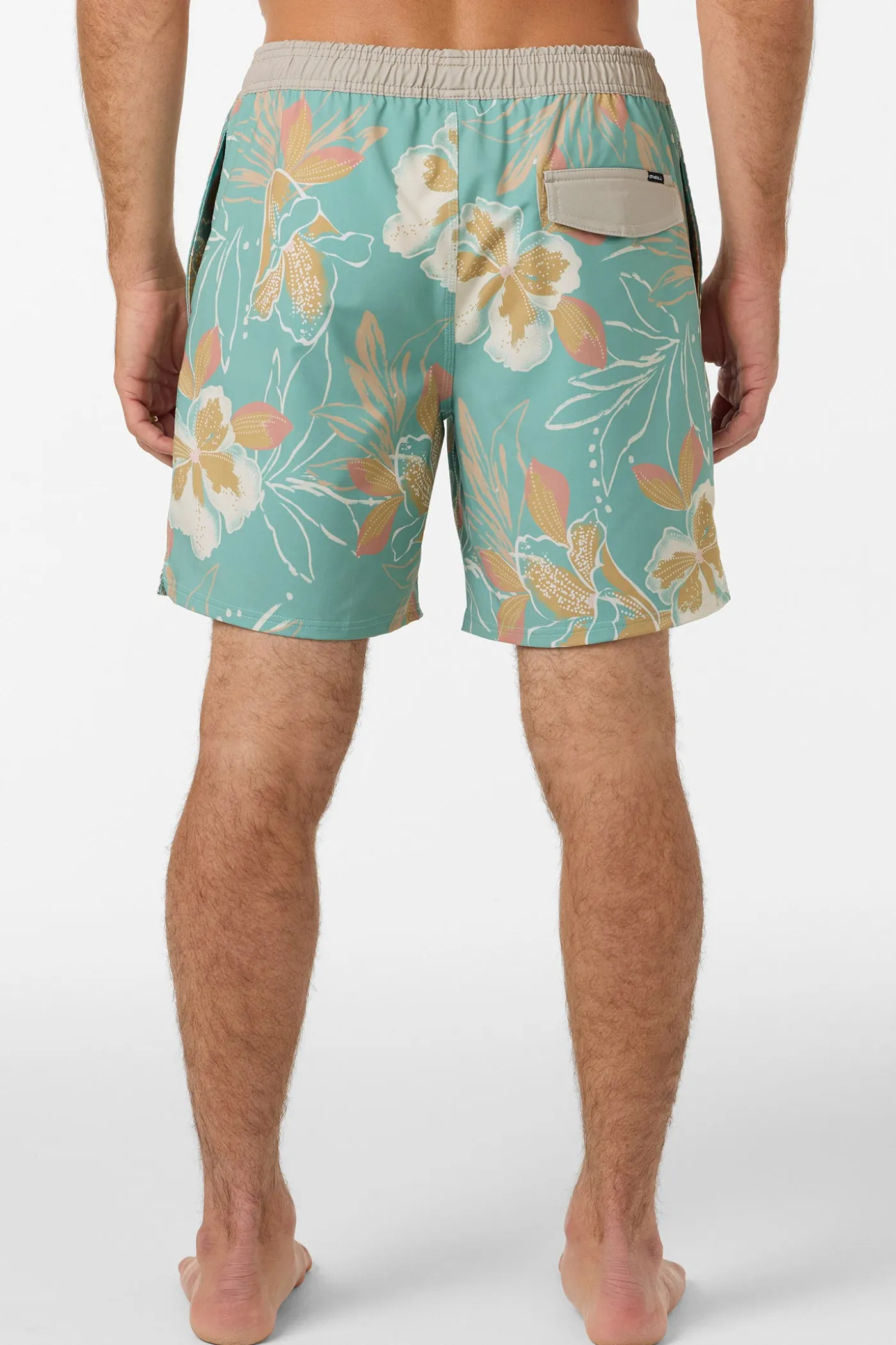 Hermosa Elastic Waist Lined 17" Swim Trunks