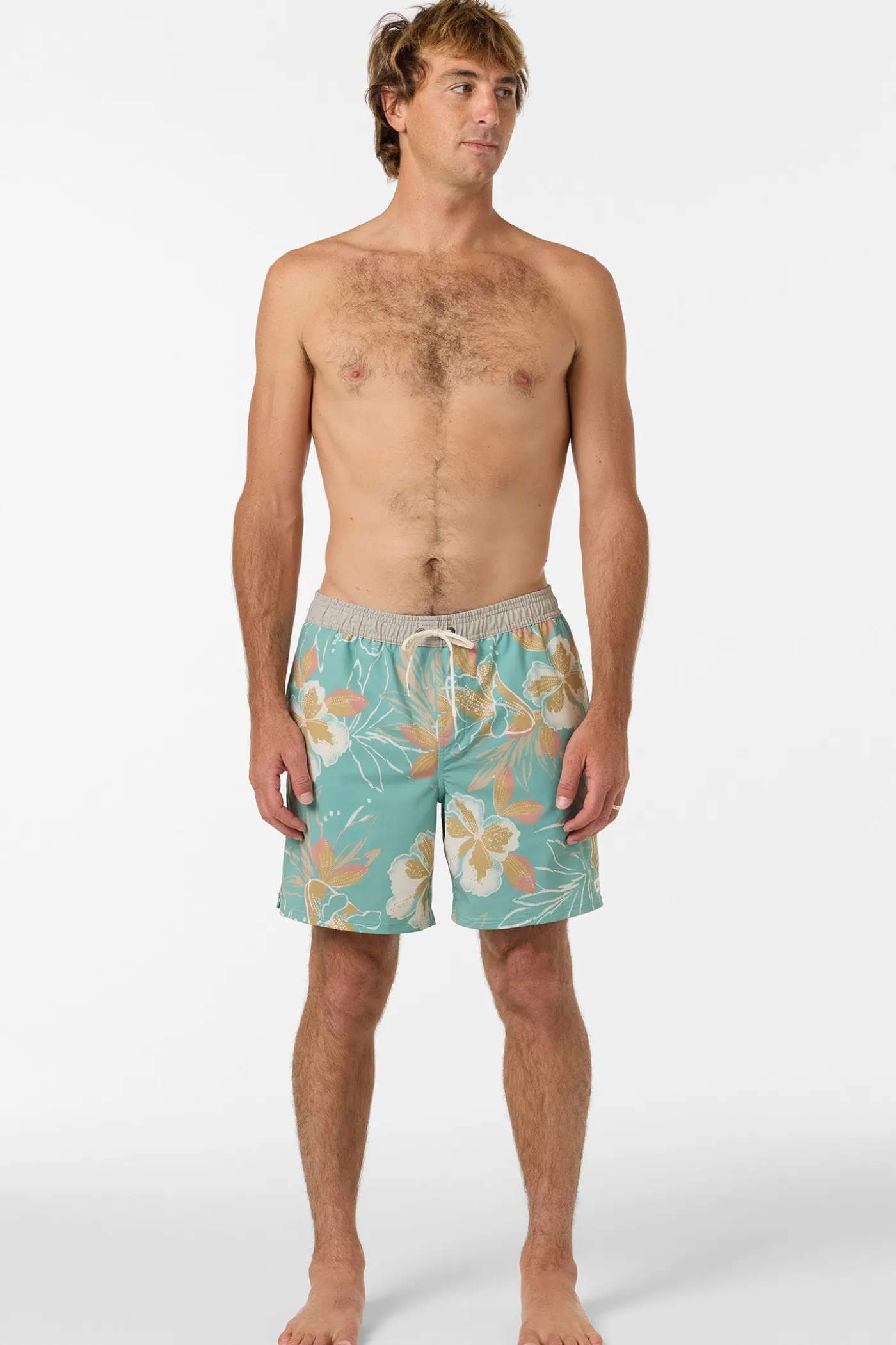 Hermosa Elastic Waist Lined 17" Swim Trunks