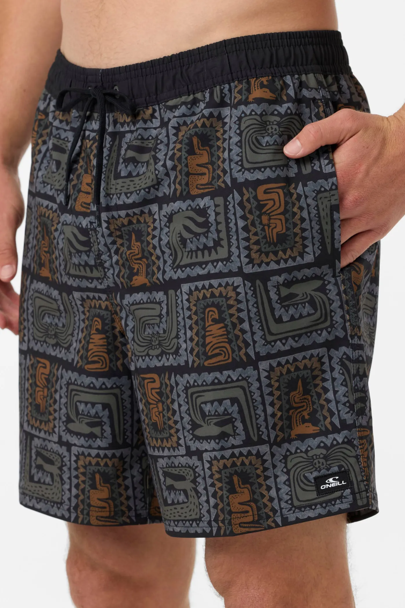 Hermosa Elastic Waist Lined 17" Swim Trunks