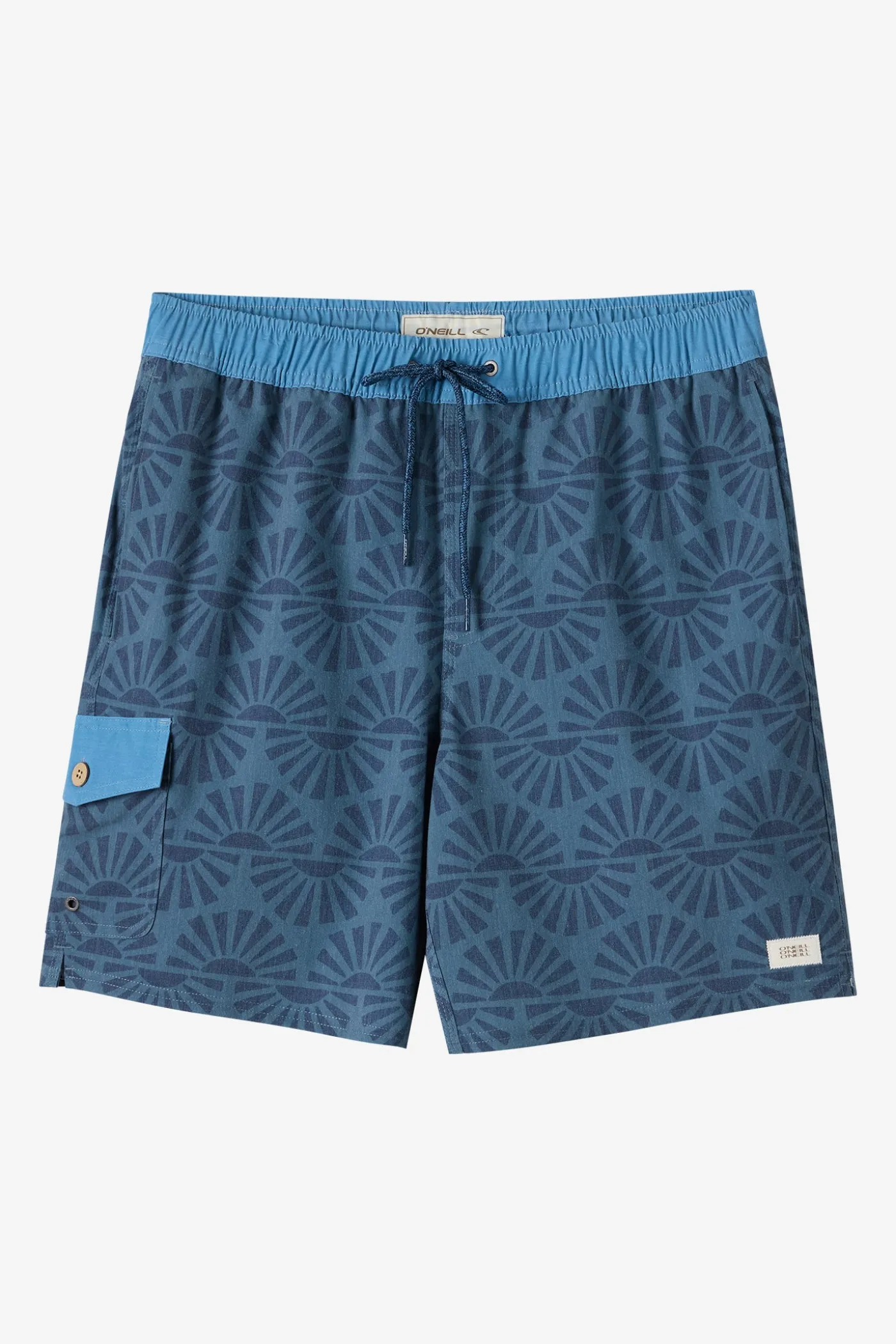 Hermosa Retro Elastic Waist 17" Swim Trunks