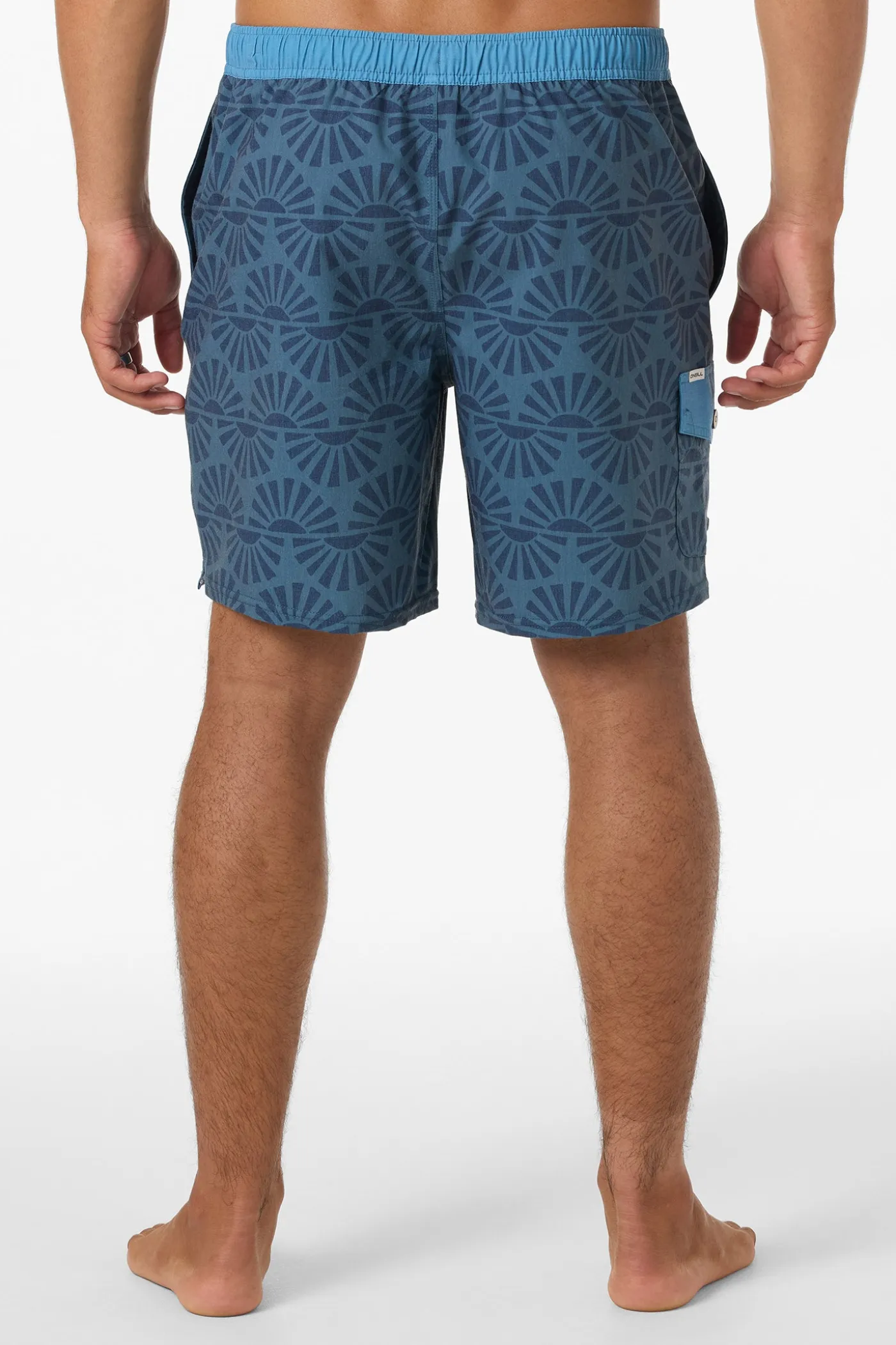 Hermosa Retro Elastic Waist 17" Swim Trunks