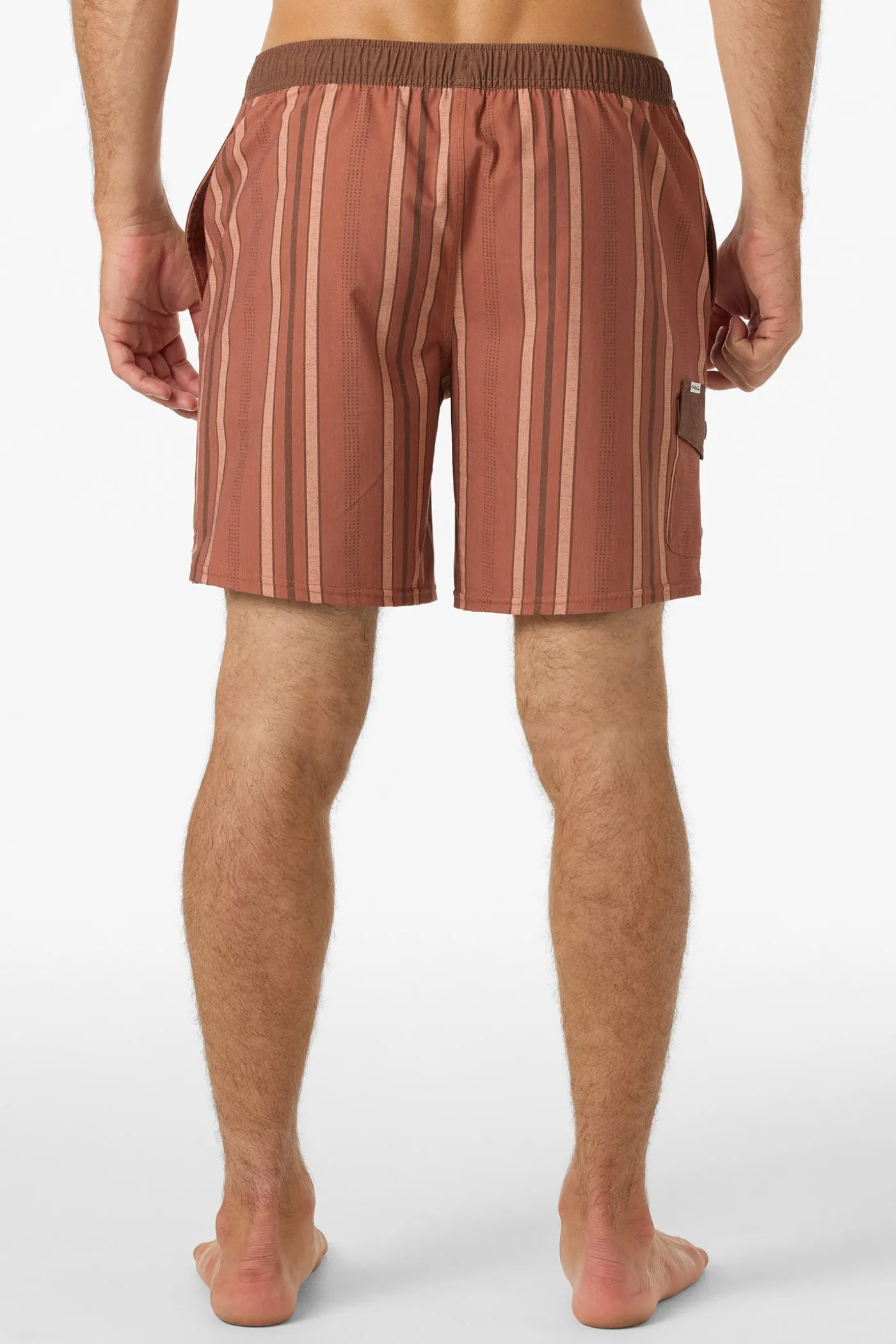 Hermosa Retro Elastic Waist 17" Swim Trunks