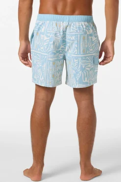 Hermosa Retro 17" Elastic Waist Swim Trunks