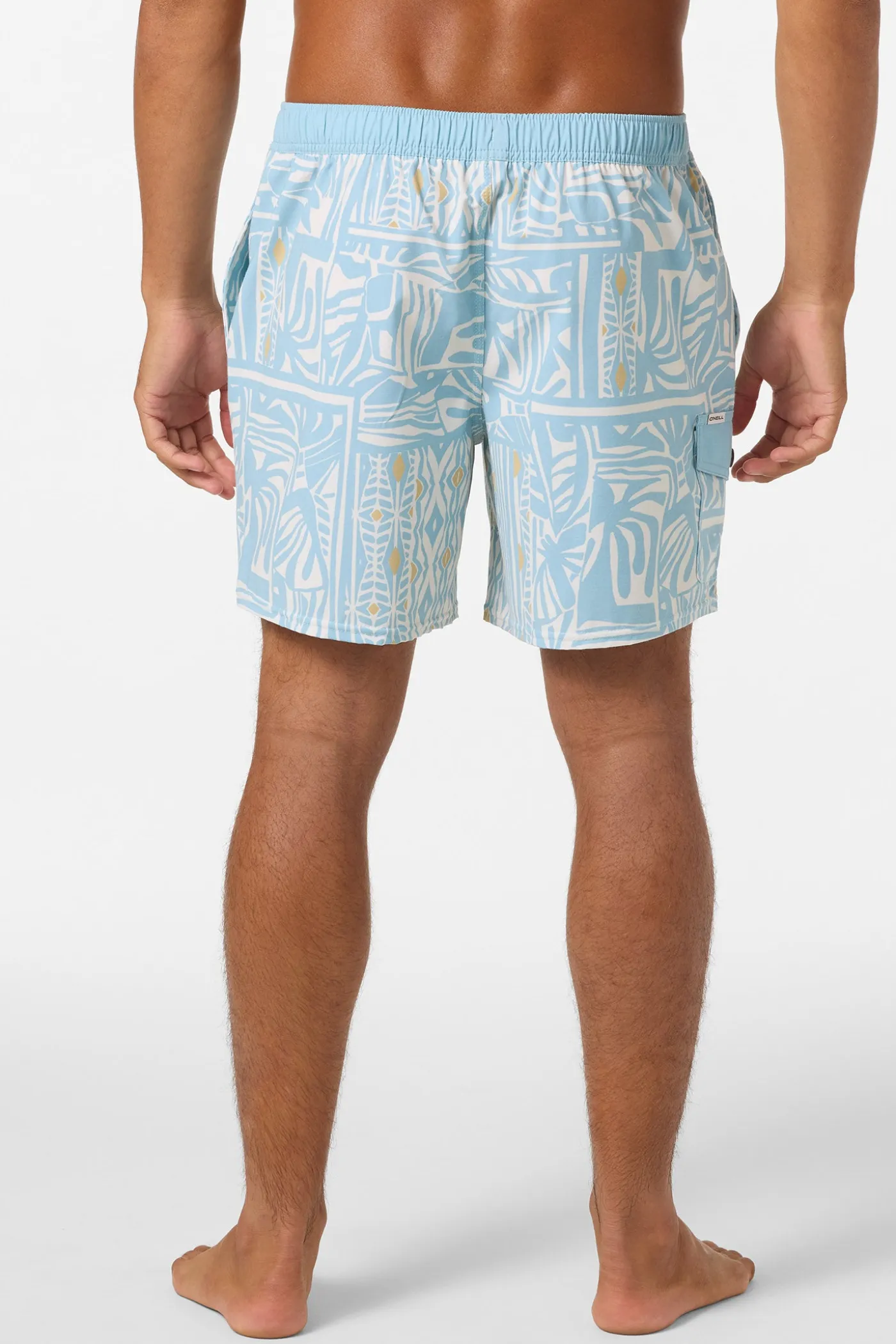 Hermosa Retro 17" Elastic Waist Swim Trunks