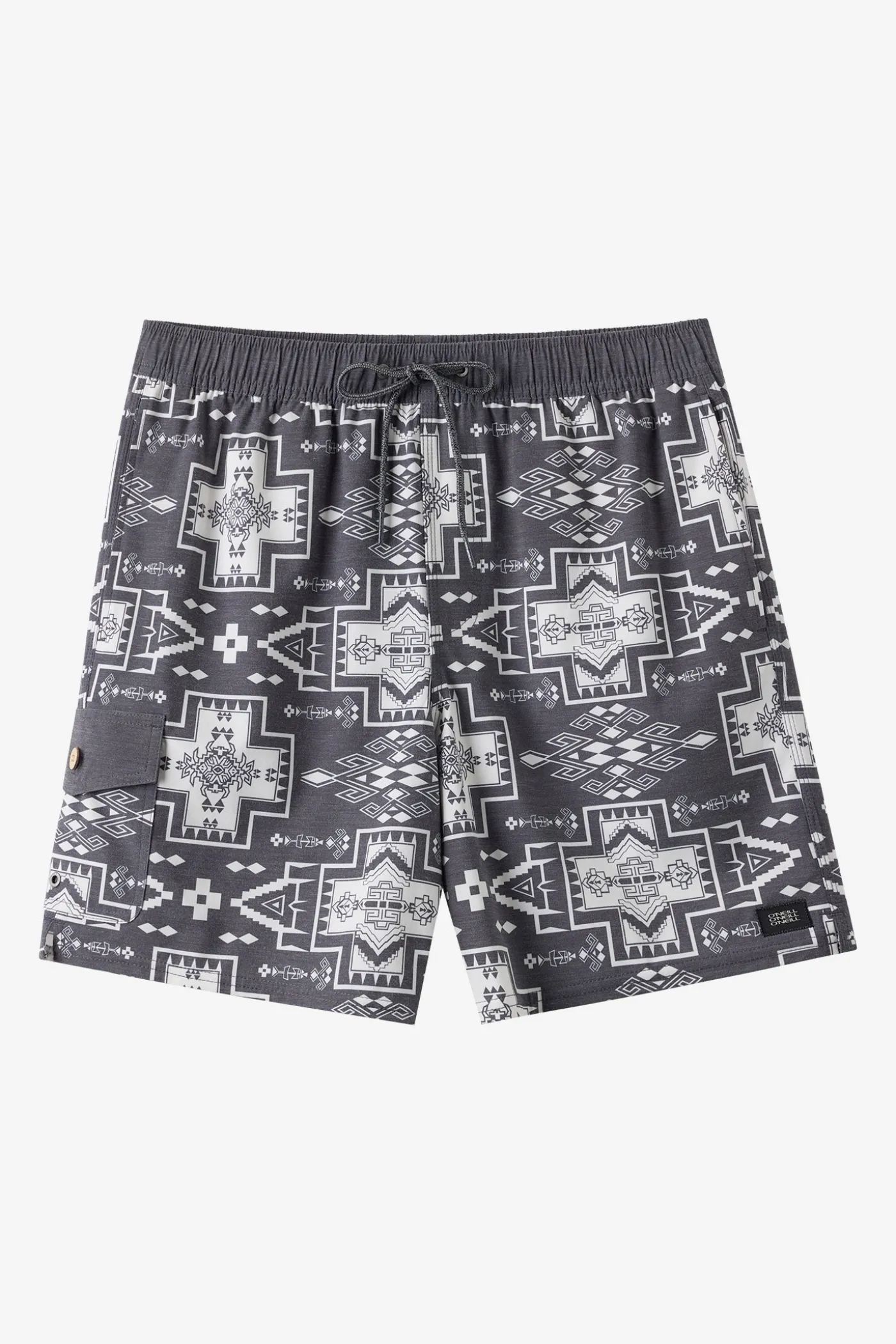 Hermosa Retro 17" Elastic Waist Trunk Swim Trunks