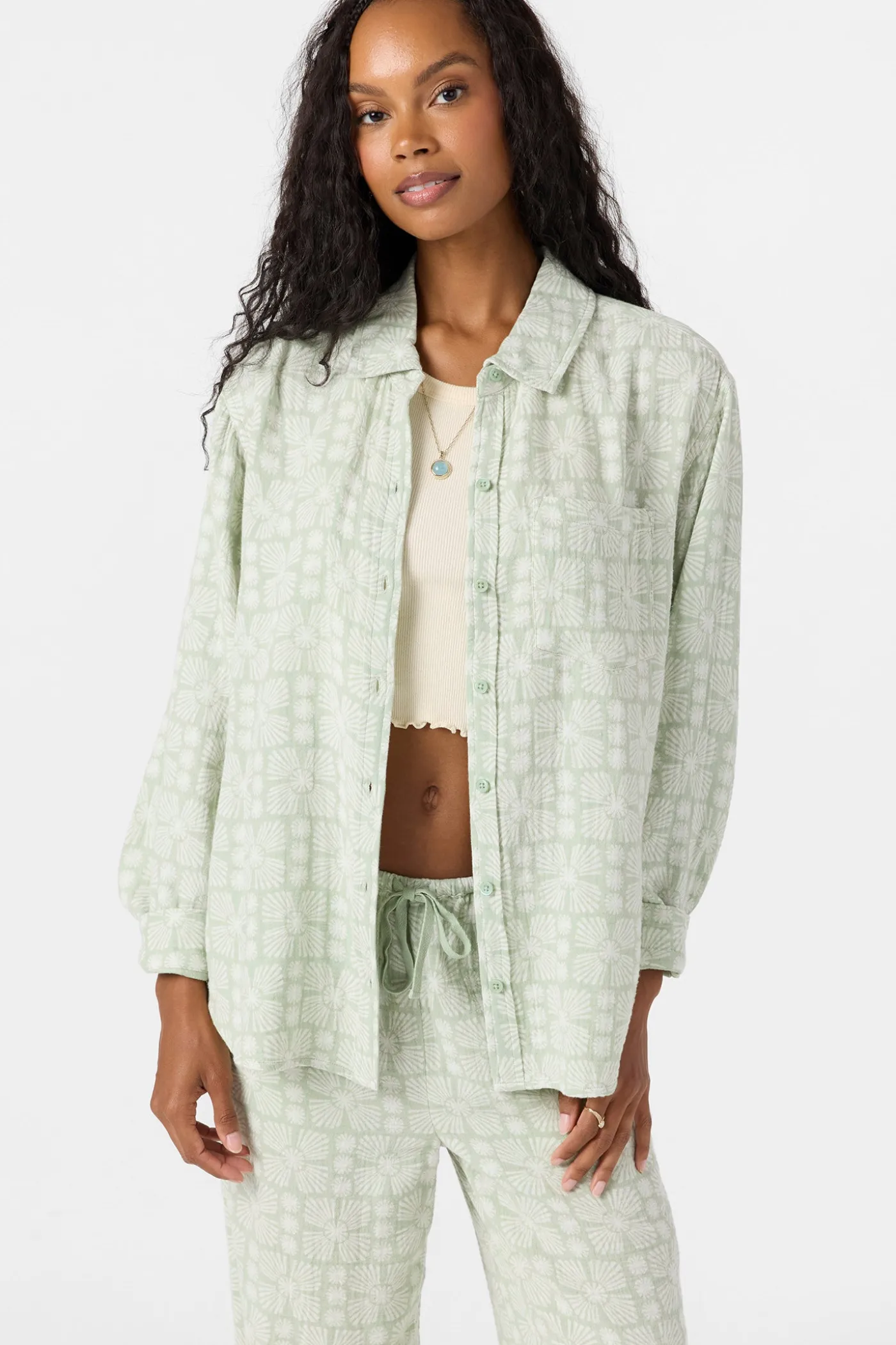 Leni Relaxed Geo Long Sleeve Top