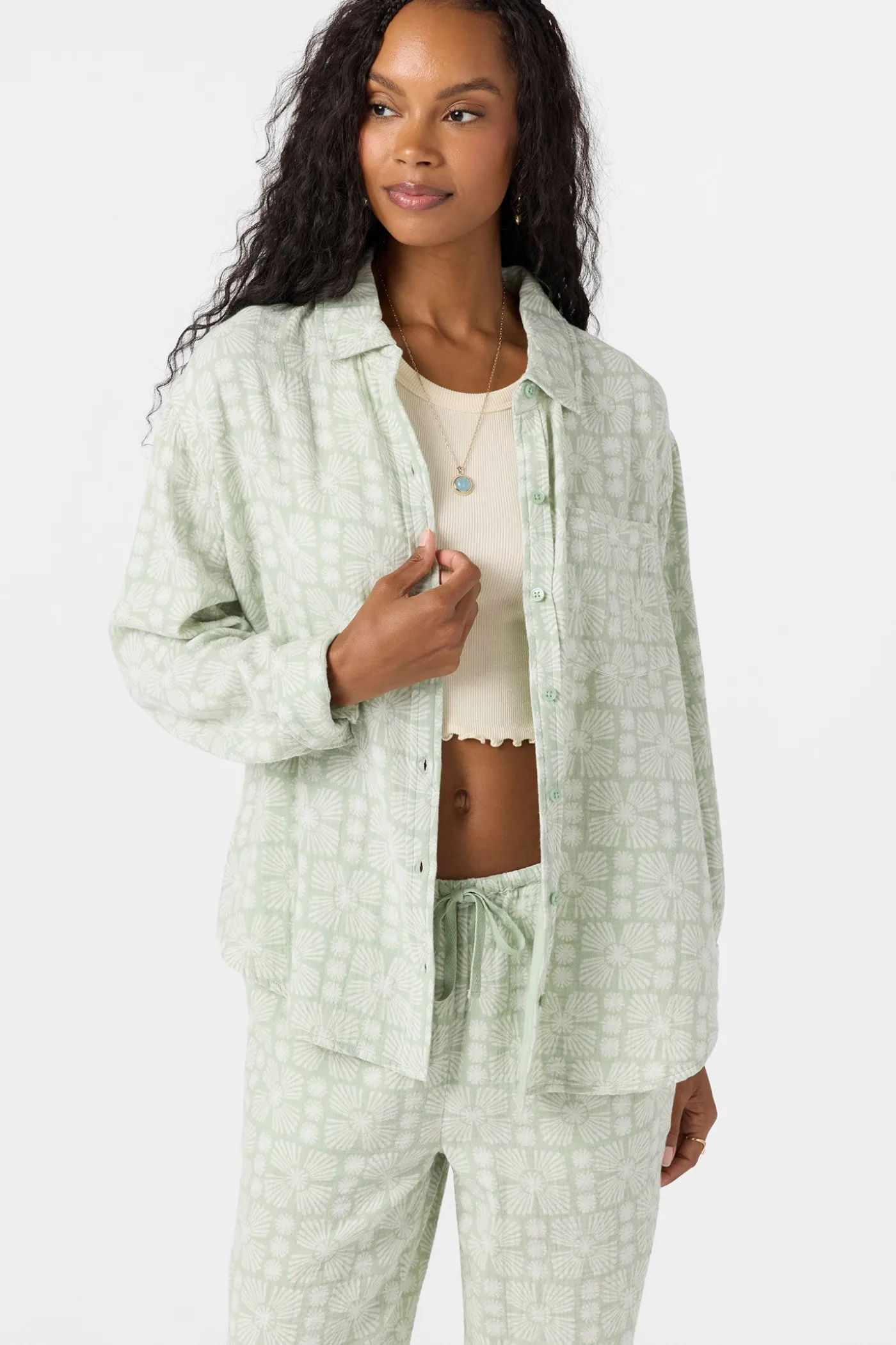 Leni Relaxed Geo Long Sleeve Top