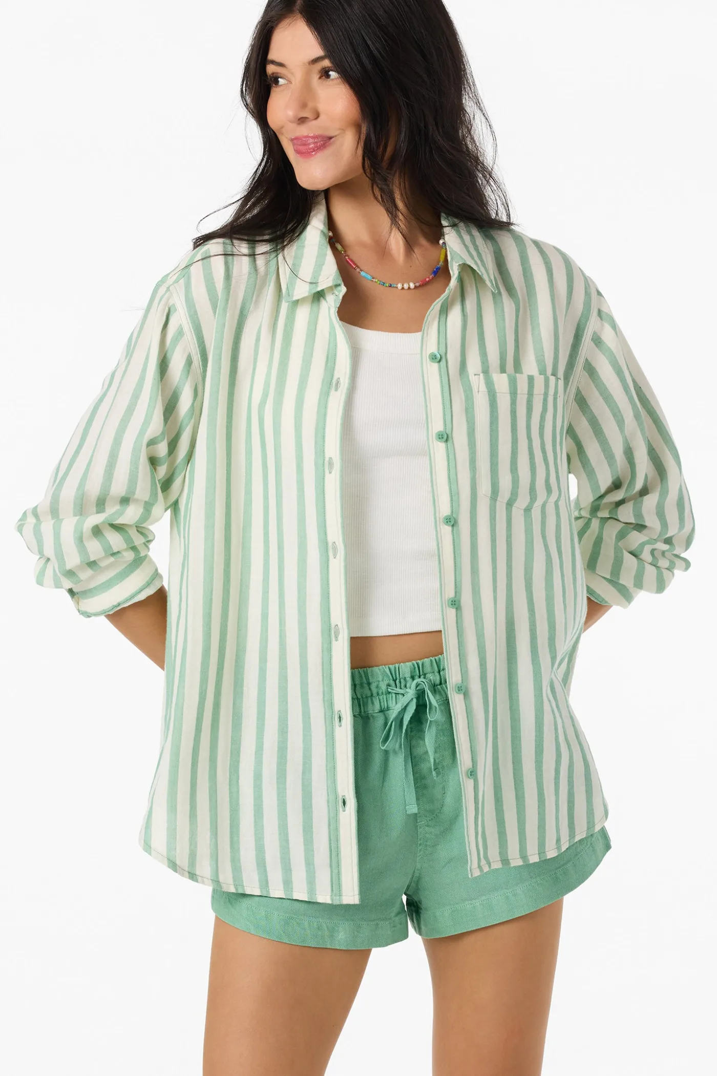 Leni Stripe Relaxed Long Sleeve Top