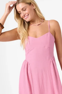 Linden Solid Dress Midi Dress