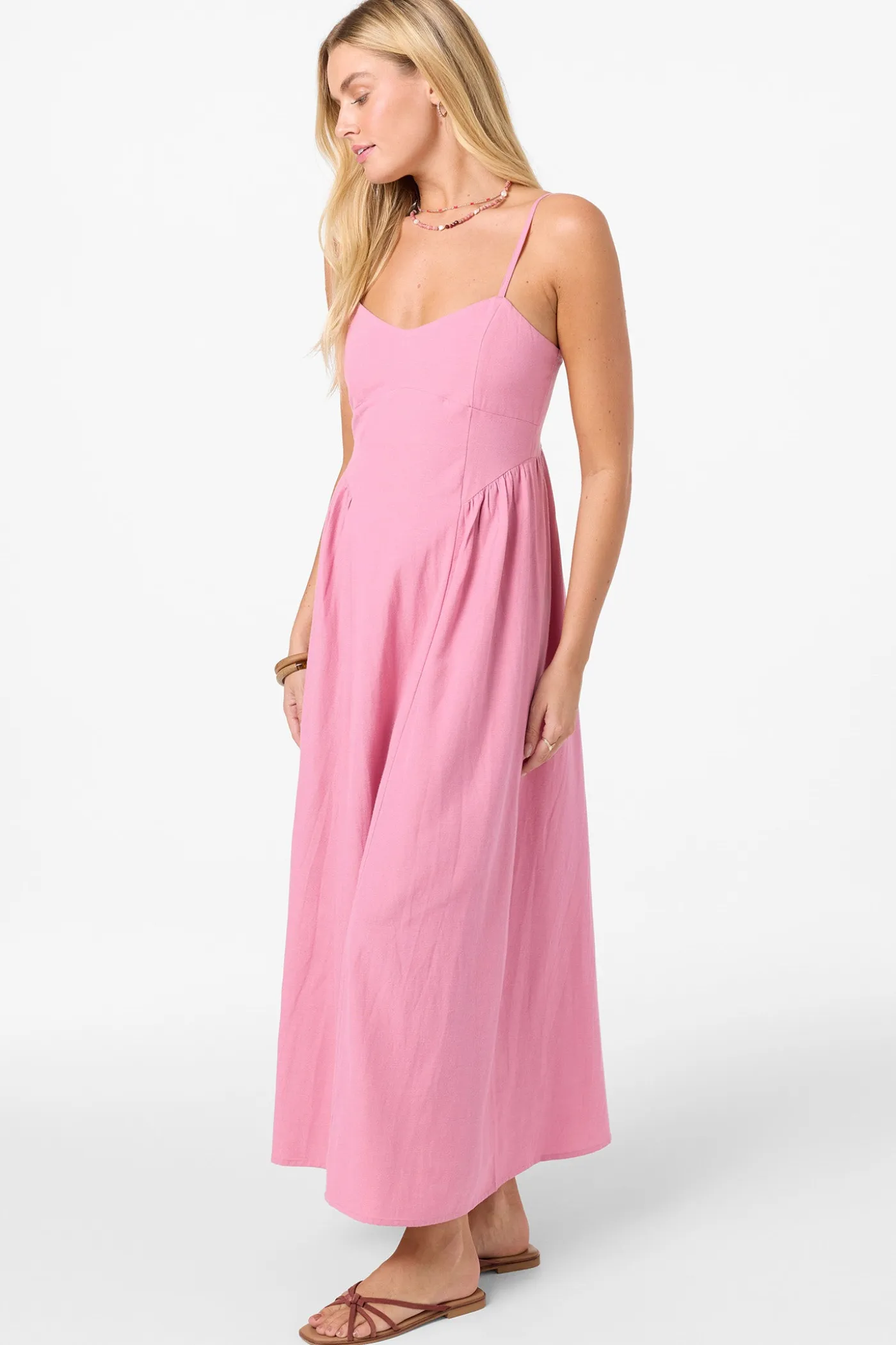 Linden Solid Dress Midi Dress