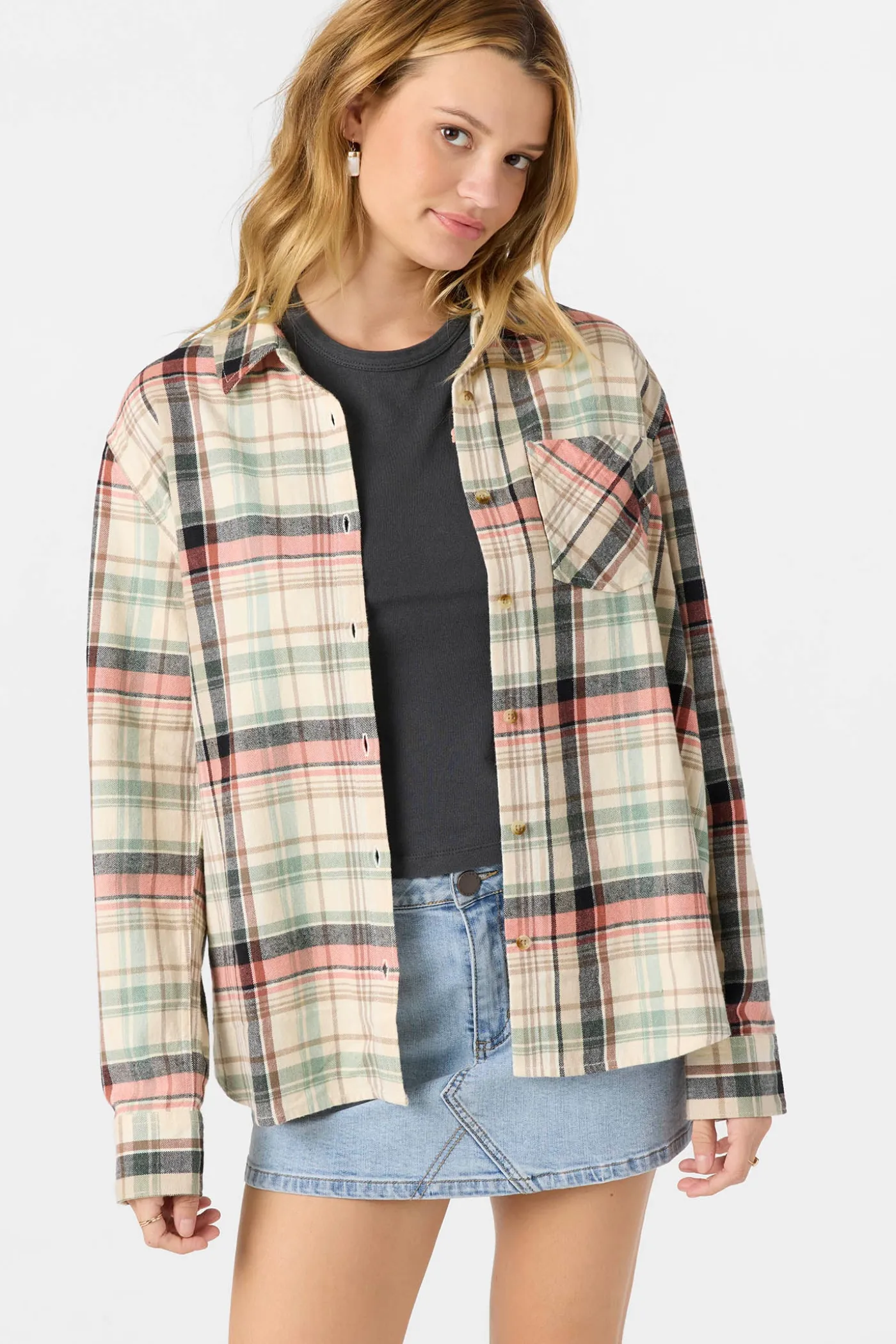 Logan Flannel Long Sleeve Top