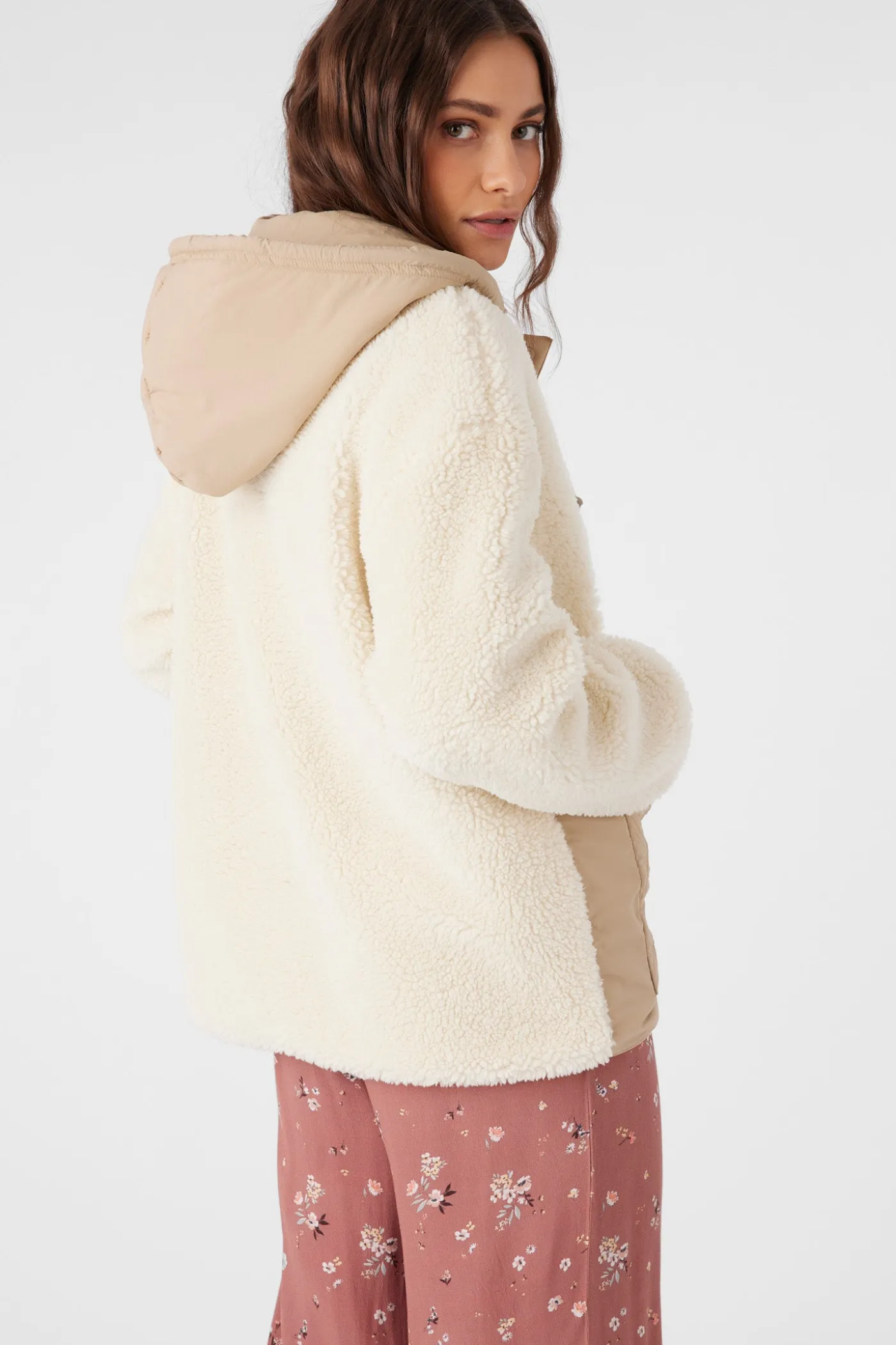 Meena High Pile Fleece Quilted Jacket