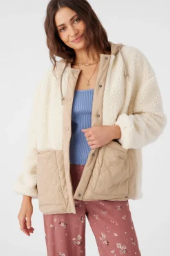 Meena High Pile Fleece Quilted Jacket