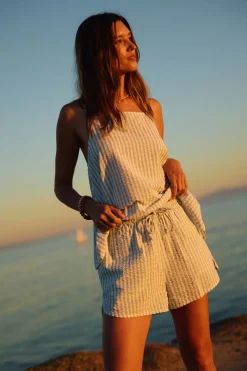 Millie Seersucker Beach Shorts