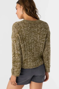 Oceanfront Henley Long Sleeve Sweater