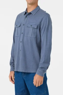 O'Riginals Long Sleeve Button Front Knit Shirt