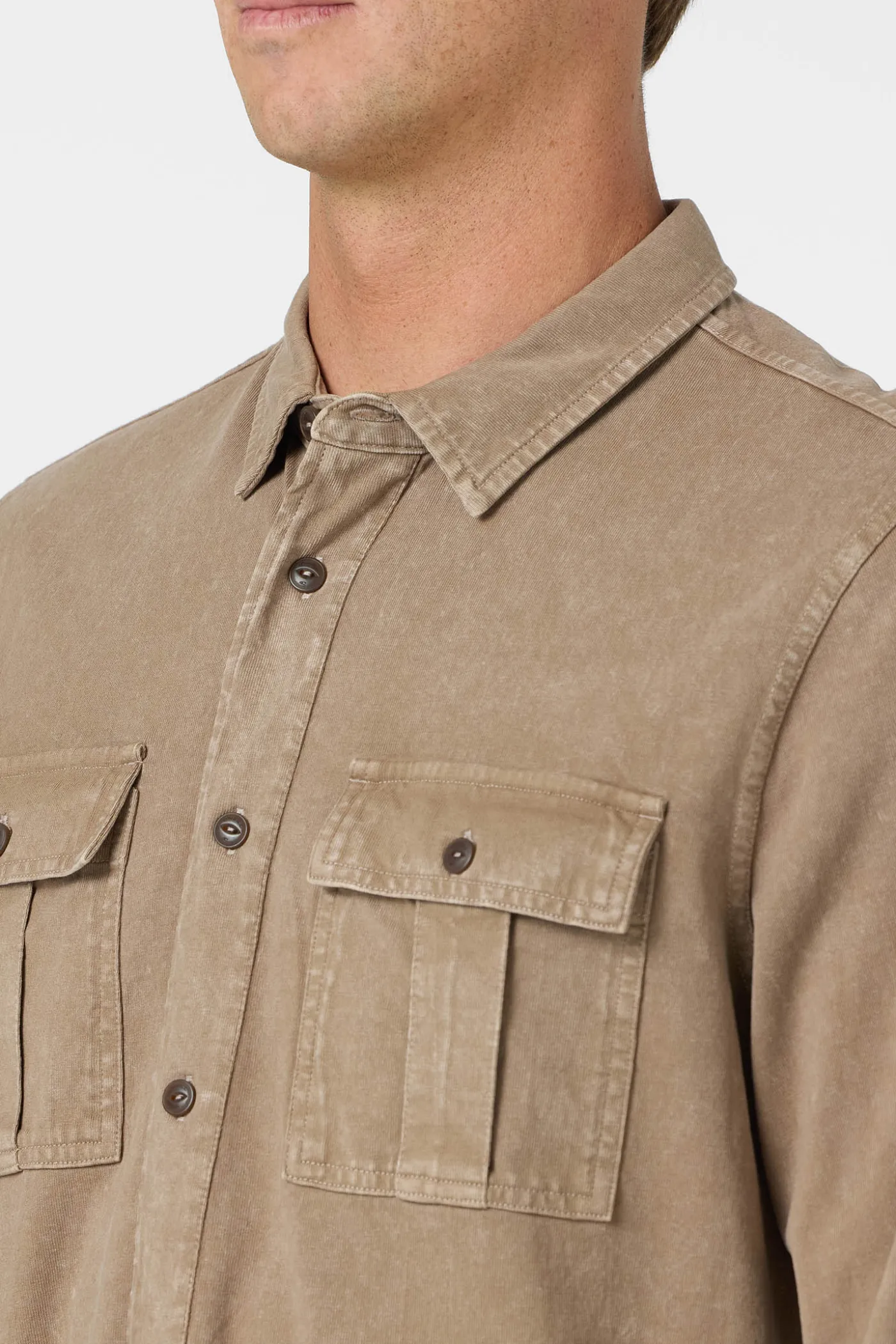 O'Riginals Long Sleeve Button Front Knit Shirt