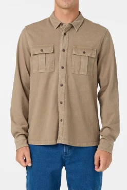 O'Riginals Long Sleeve Button Front Knit Shirt