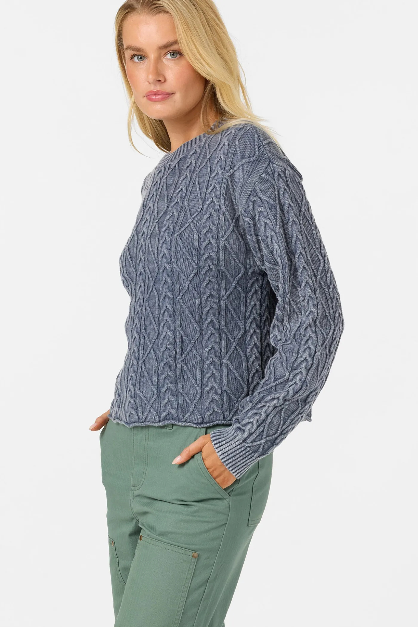 O'Riginals Misha Cable Knit Long Sleeve Sweater