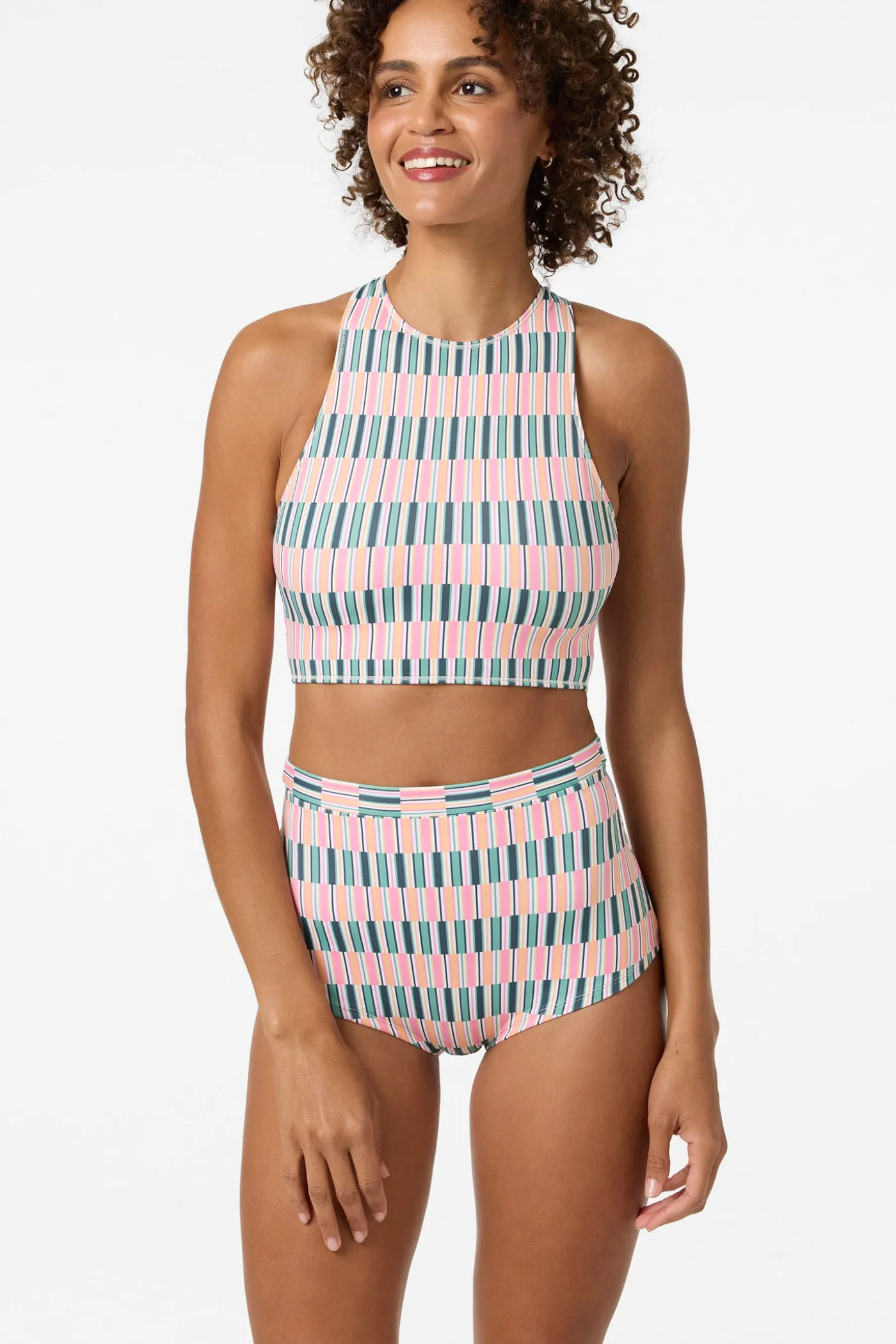 Performance Surf Glenwood High Neck Printed Active Top