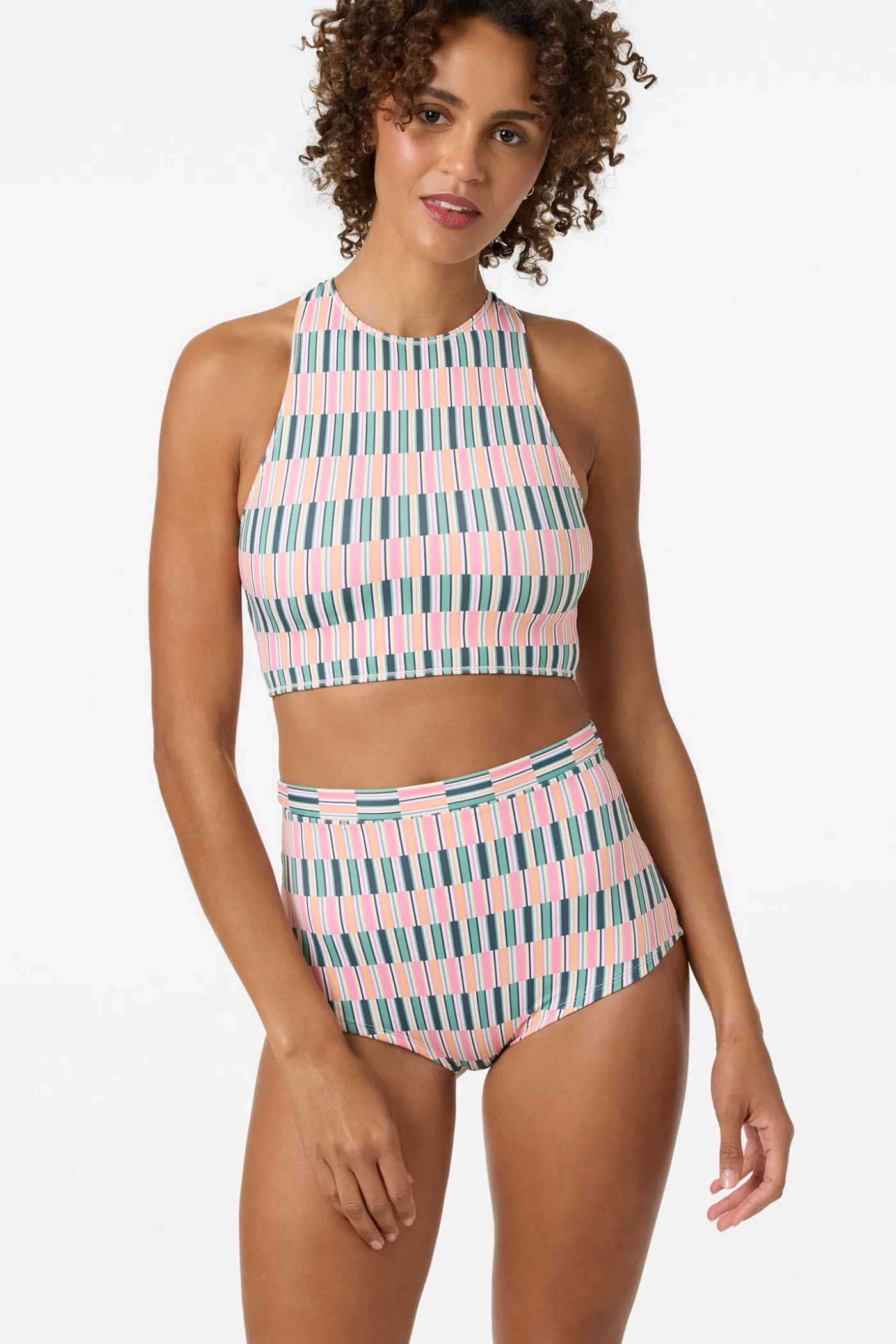 Performance Surf Glenwood High Neck Printed Active Top