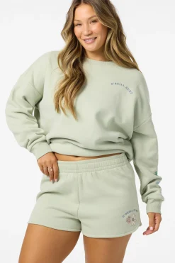 Petal Scallop Fleece Lounge Shorts