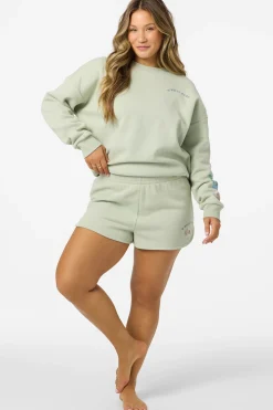 Petal Scallop Fleece Lounge Shorts