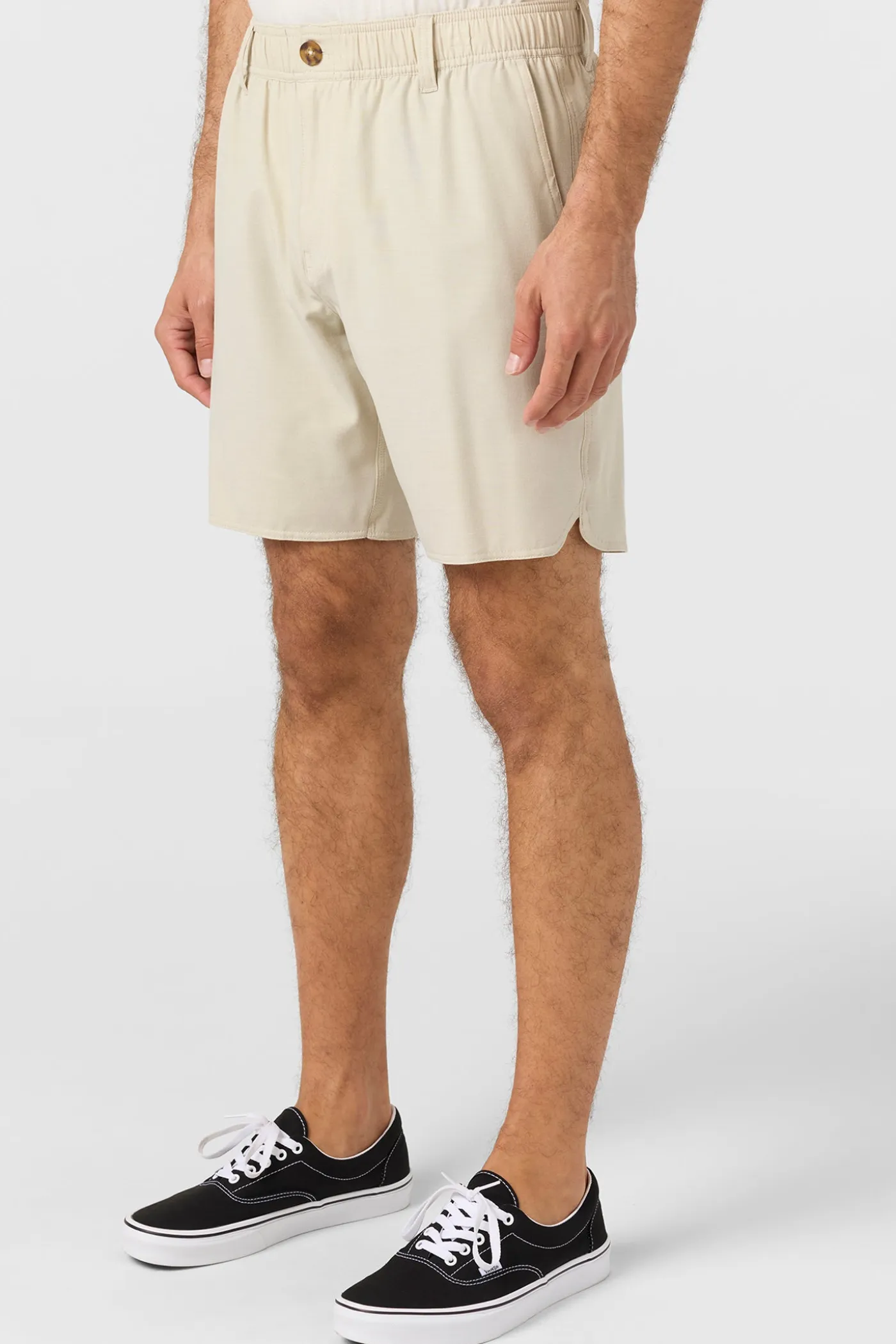 Reserve Light Check Scallop Elastic Waist 18" Hybrid Shorts