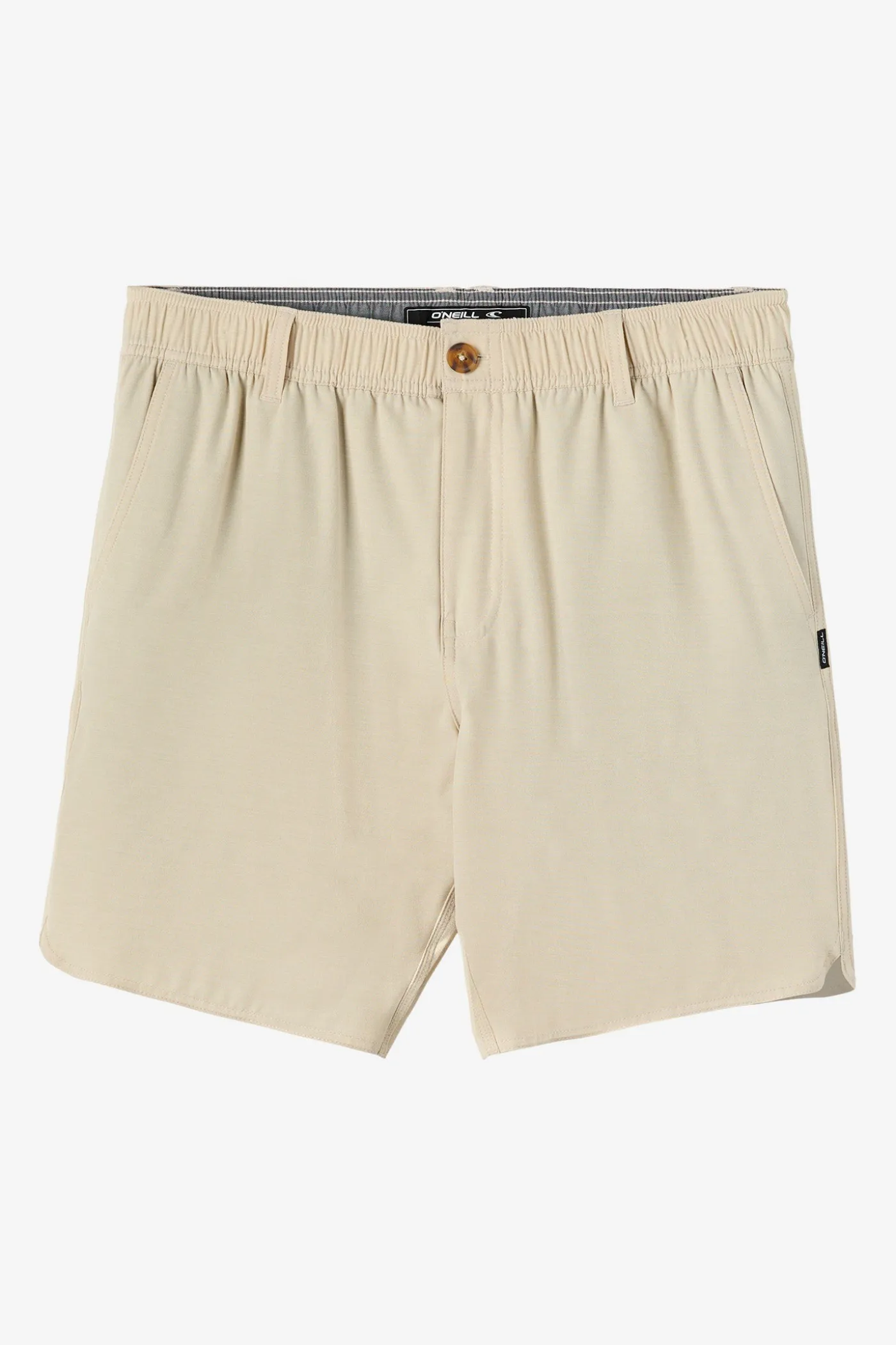 Reserve Light Check Scallop Elastic Waist 18" Hybrid Shorts