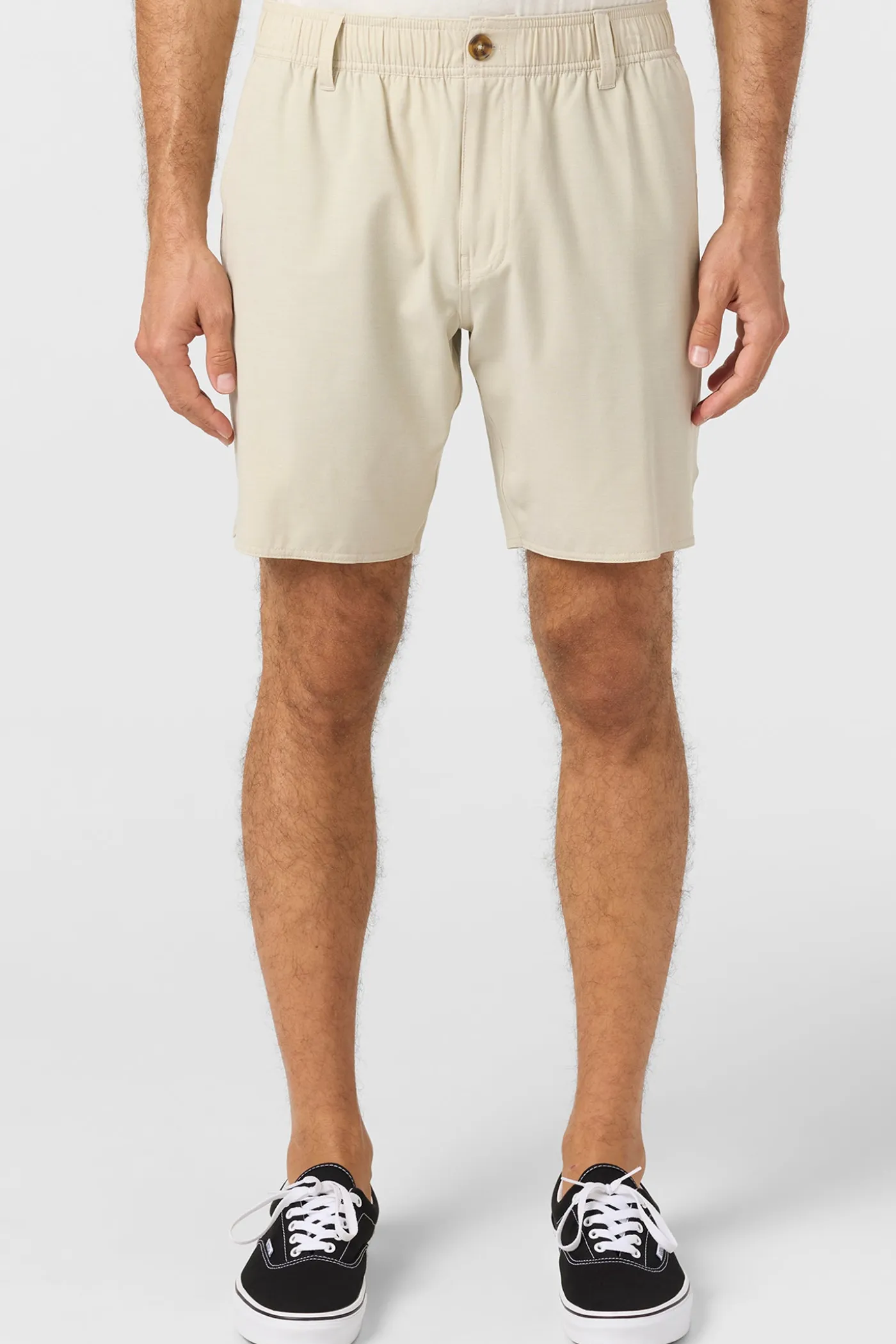 Reserve Light Check Scallop Elastic Waist 18" Hybrid Shorts