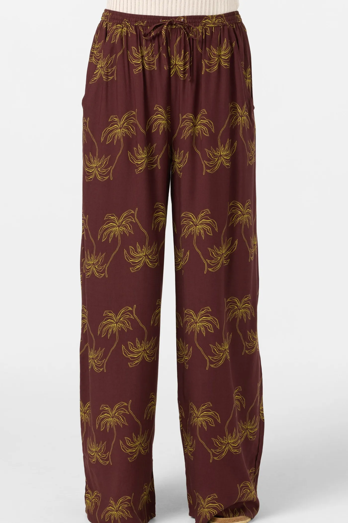 Rosalie Palm Stripe Pants