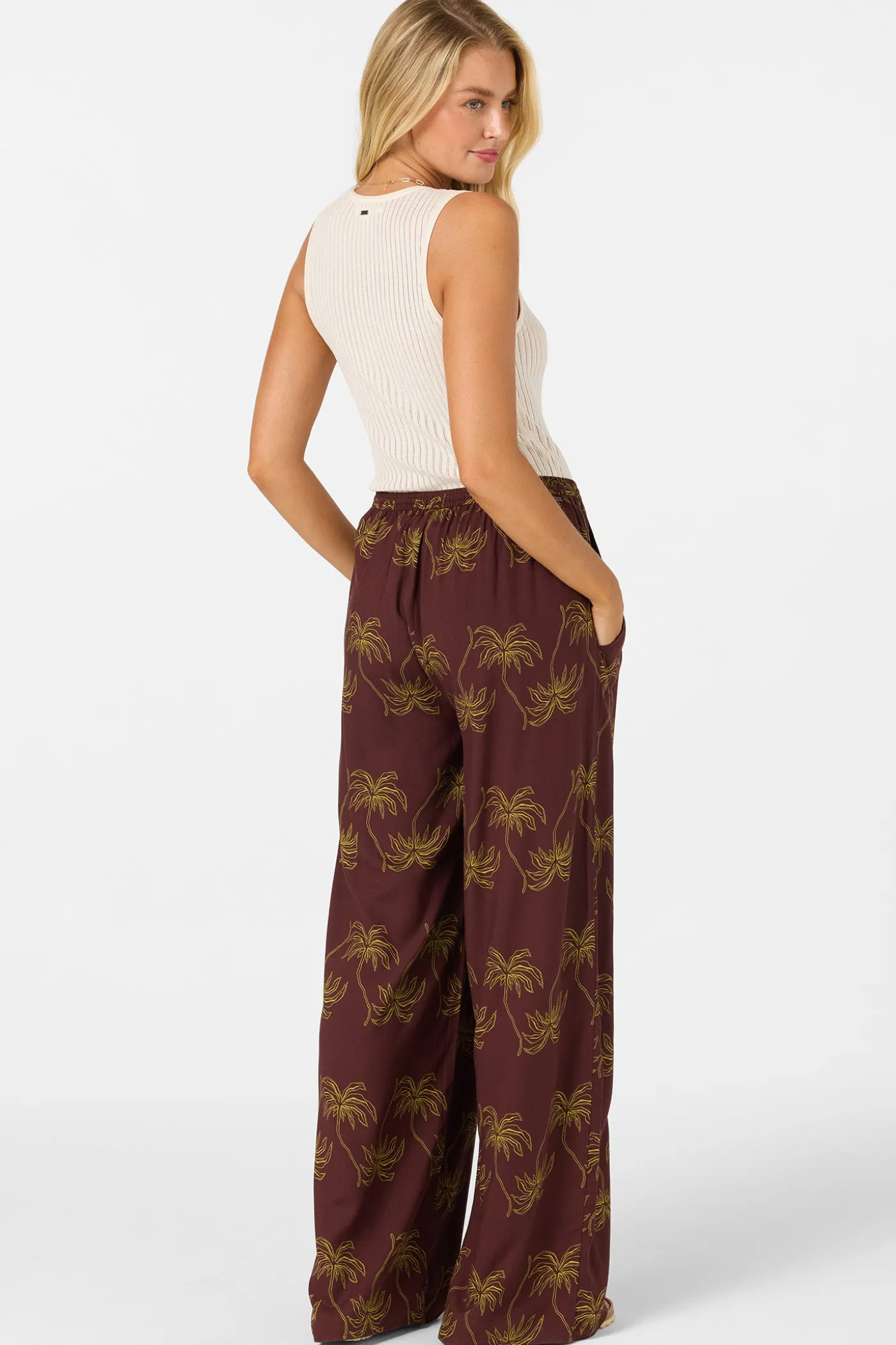 Rosalie Palm Stripe Pants