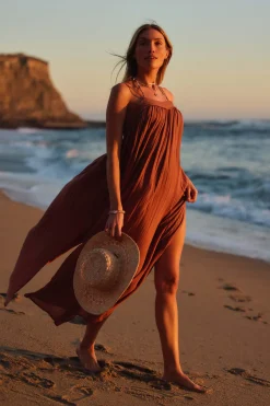 Saltwater Solids Sai Maxi Cover-Up Dress