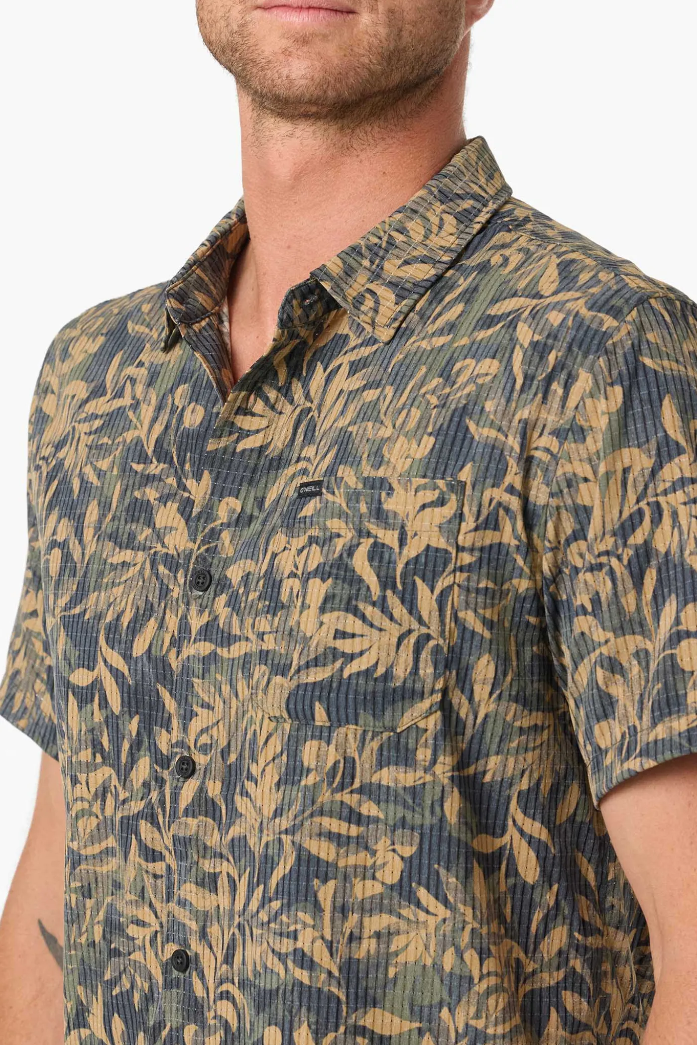 TRVLR Perforated Printed Standard Fit Shirt