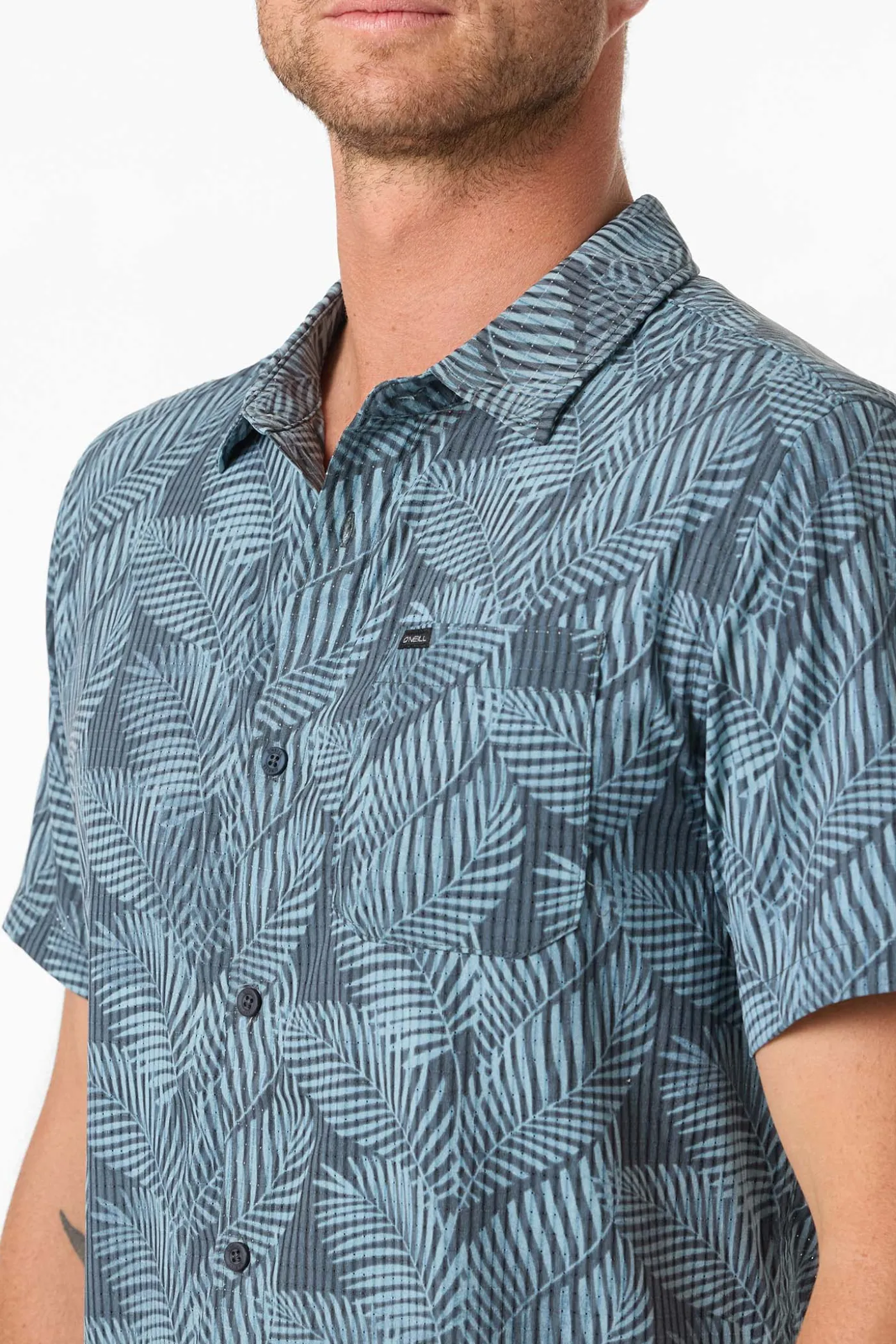 TRVLR Perforated Printed Standard Fit Shirt